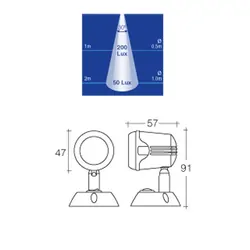 Narva 1W LED Adjustable Reading Lamp w/ Off/On Switch