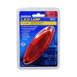 Narva 9-33V Model 21 Led Rear End Outline Marker Red Light Pipe (Blister Pack Of 1)