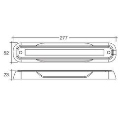 Narva 9-33V Model 39 Led Rear Direction Indicator Lamp Black Surface Mount