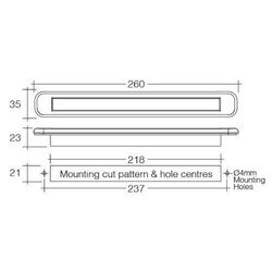Narva 9-33V Model 39 Led Reverse Lamp Stainless Steel Cover Boxed
