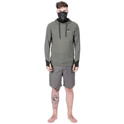 Fish Face Hoodie Greywacke Size 2Xl