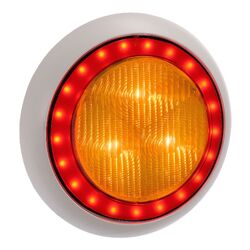 Narva 9-33 Volt Model 43 Led Rear Direction Indicator Lamp (Amber) With Red Led Tail Ring