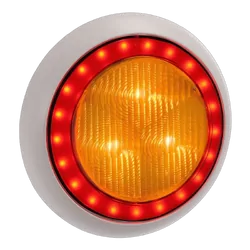Narva 9-33 Volt Model 43 Led Rear Direction Indicator Lamp (Amber) With Red Led Tail Ring