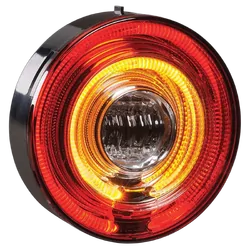 Narva 9-33V Led Model 57 Rear Direction Indicator Lamp (Amber) With Tail Ring (Red)