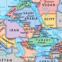 Upside Down World Map - 840x594 - Laminated