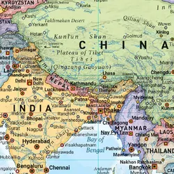 World Political Pacific Centred Map