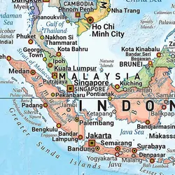 World Political Pacific Centred Supermap - 1520x990 - Laminated