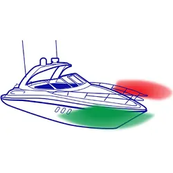 Narva 9-33V 1 Nautical Mile Led Port And Starboard Lamps White With Colour Lenses