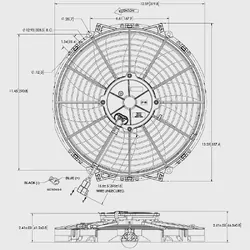 Maradyne Universal Fan 9" 12V 130Watt