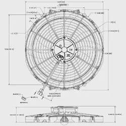 Maradyne Universal Fan 14" 12V 160Watt