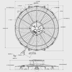 Maradyne Universal Fan 14" 12V 225Watt