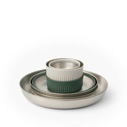 SEA TO SUMMIT Detour Stainless Steel Collapsible Dinnerware Set - [6 Piece)