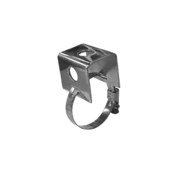 RFI Bull Bar Bracket; Polished - Dual Hose Clamps