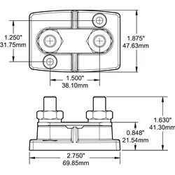 Blue Sea Systems Busbar Dual Stud 3/8In W/Insulators