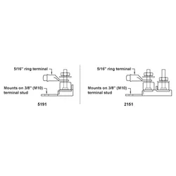 Blue Sea Systems Dual Mrbf Terminal Fuse Block - 30 To 300A