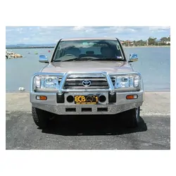 ECB Big Tube Bar to Suit Toyota Landcruiser 100 Series IFS 04/98 to 10/07 Black Ripple