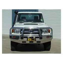 ECB Big Tube Bar to Suit Toyota Landcruiser 75 Series EX S/CAB 03/07-08/09 Black Ripple
