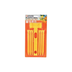 Wildtrak Plastic Pegs And Mallet Set 7 Pce
