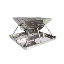 Wildtrak Frontier 360 S/Steel Fold Bbq Firepit 42 X 36.5 X 35Cm W Bag