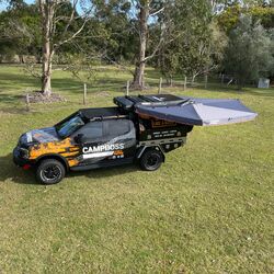 Campboss Boss Shadow 270 Standard Freestanding Awning With Zip Rooftop Tent Entry