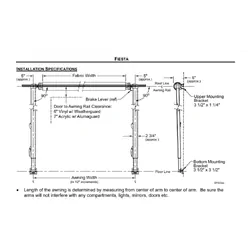 Carefree Fiesta Blue Shale Fade Roll Out Awning Only 17'