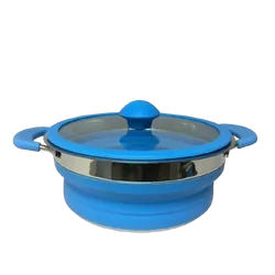 Supex Collapsible Grey Saucepan, 3l Capacity