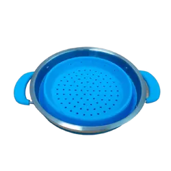 Supex Collapsible Blue Double Handle Colander