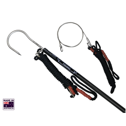 Hookem Combo Round Flying Gaff/Tailrope - 13 X 125mm (5") Stainless Head & 4mm Tailrope - 1.5M