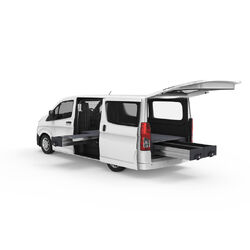 4WD Interiors Single Roller Floor Side Drawers & Fixed Floor Rear Drawers suits Toyota Hiace Van 05/2019-Current