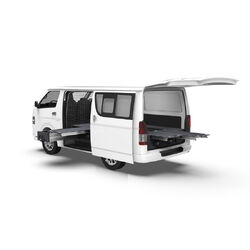 4WD Interiors Single Roller Floor Side Drawers & Dual Roller Floor Rear Drawers suits Toyota Hiace Van 01/2005-04/2019