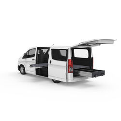 4WD Interiors Dual Roller Floor Side Drawers & Fixed Floor Rear Drawers suits Toyota Hiace Van 05/2019-Current