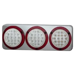 Supex Stop/Tail/Indicator, Clear Lens, Black Base