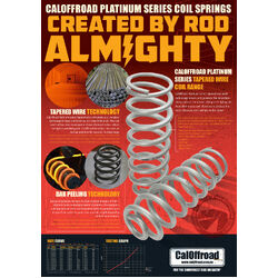 CalOffroad Platinum Series Rear Coil Springs, 2 INCH Gen 1 and 20MM Gen 2, Medium Duty, to suit Ford Ranger Raptor 2018 on and Gen2
