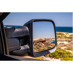 Clearview Compact Towing Mirrors [Heat, Camera Provision, Power-Fold, BSM, Indicators - Cat 6, Electric] to suit Isuzu MU-X (2025-On) - Raw