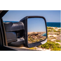 Clearview Towing Mirrors [Compact, Electric, Chrome] for Nissan Patrol GU/Y61/Cab Chassis 1997 - 2016