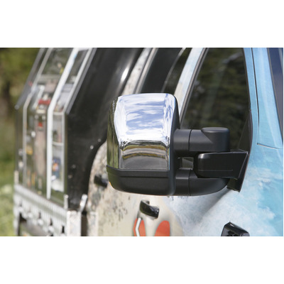 Clearview Towing Mirrors [Next Gen, Pair, Manual, Chrome] For Mazda BT-50 2006 to 2011