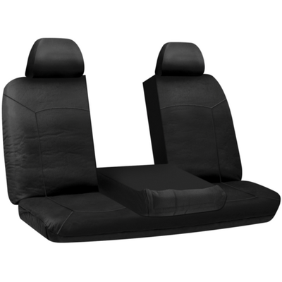 Rm Williams Car Seat Covers Canvas Black 06 Rear Multi Zip