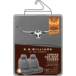 RM Williams Canvas Seat Covers Grey Front Pair