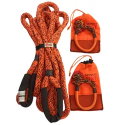 Carbon 4X4 Kinetic Rope And 2 X Soft Shackle Combo Deal