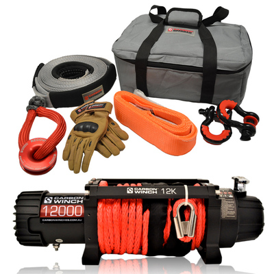 Carbon Scout Pro 12K Winch And Recovery Kit Combo