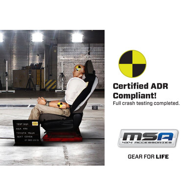 Msa Rear 60/40 Split Bench (Mto)  Msa Premium Canvas Seat Covers To Suit Land Rover Defender + Defender Extreme  Late 07 To Current