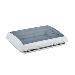 Dometic Midi Heki Skylight Crank w/ LED Lighting & White Edge Dome