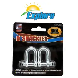 Explore D Shackle 6mm Twin Pack