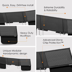 D-Flector Caravan Aluminium Stone Guard Ultra Light - Centre Cut Out