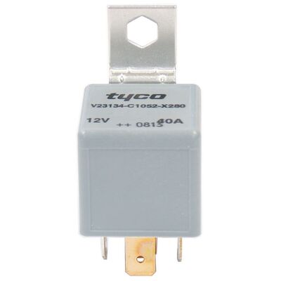 Tyco Mini Relay 12V 40A (Pkt 10) N/O 5 Pin 2 X 87 Terminals Resistor Protected
