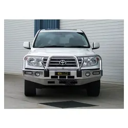 ECB Big Tube Bar w/Lights to Suit Toyota Landcruiser 200 Series Sahara 11/07 to 01/12 Polished