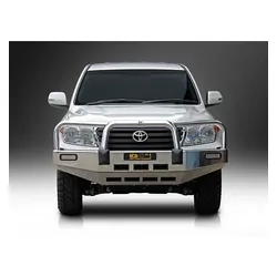 ECB Big Tube Bar to Suit Toyota Landcruiser 200 Series GX 03/12 to 10/15 Silver Hammer Tone