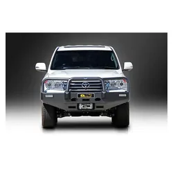ECB Winch Compatible Big Tube Bar to Suit Toyota Landcruiser 200 Series GX 03/12 to 10/15 Black Ripple