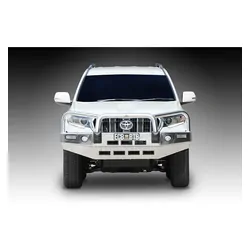 ECB Big Tube Bar w/Lights to Suit Toyota Prado GX 11/17-On Black Ripple