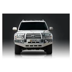 EBC Big Tube Bar w/Lights to Suit Toyota Landcruiser 200 Series Sahara 01/16-Onwards Silver Hammer Tone